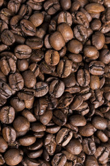 Coffee beans close-up. Coffee background or texture concept.