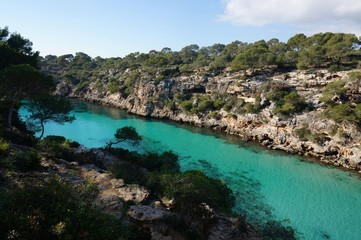 Naklejka na ściany i meble A Turquoise Bay in Majorca