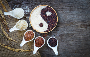 Jasmine rice, Brown rice, Red rice,Black rice, Mixed rice and Ri