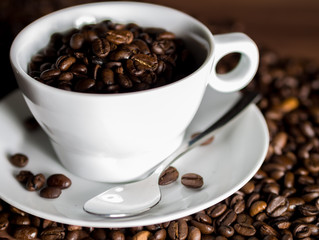 Ceramic cup of coffee