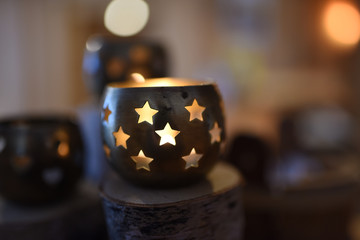 candela porta candela fiamma stella stella di Natale light t-light candeggina casa oggetto casa relax massaggio atmosfera