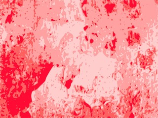 Relief stone surface texture. Old concrete wall. Red paint colored image. Grunge distress texture. Vector template.