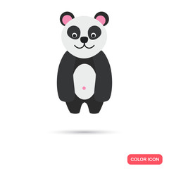 Naklejka premium Panda color flat icon