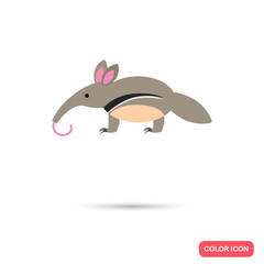 Anteater color flat icon