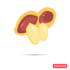 Peanut color icons in cartoon design