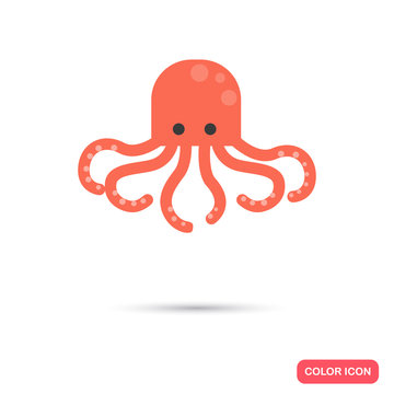 Octopus Color Flat Icon