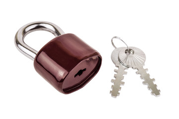 solid brown padlock