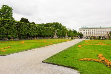 Fototapeta premium Mirabell Castle garden View in Salzburg on 19.05.2016