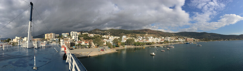 Fototapeta na wymiar Panorama from the ferry