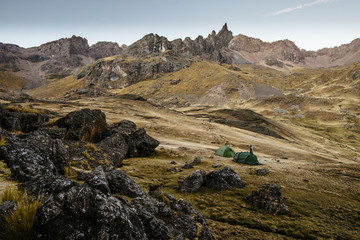 Silence and loneliness in the Andes / Circuit Ausangate/  Codillera Vilcanota/ Andes/ Peru/ South america