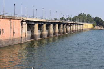 Fototapeta na wymiar The Telaiya Dam on river Barakar Jhumri-Telaiya, Koderma, Jharkhand