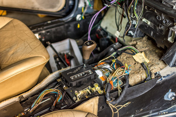 Disassembled car console