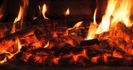 heat burnt logs