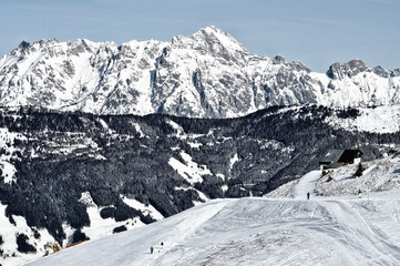 Ski resort in the Alps