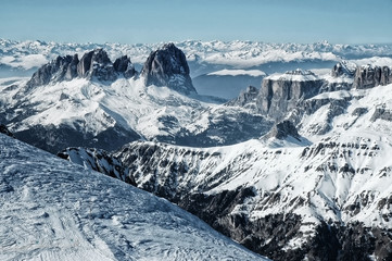 Ski resort in the Italian Dolomites