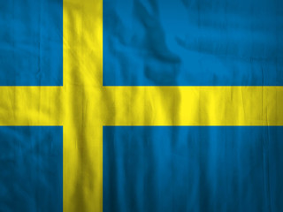 Sweden flag fabric texture textile