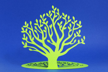 Tree, illustrated by a paper cutout which drawn without reference images.
