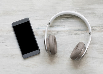 Headphones and smartphone
