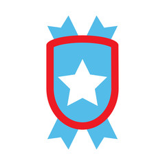 Badge vector button shield and star