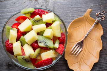 salad with fresh fruits and berries