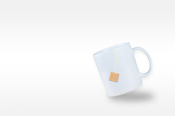 Tea mug with tea bag paper