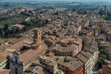 Fototapeta premium Siena Roofs View From Mangia Tower