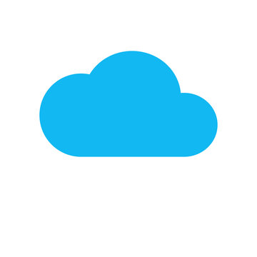 blue cloud on white background of vector illustrations