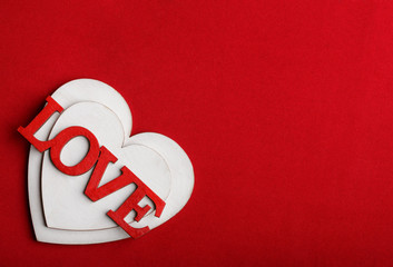 Valentine's Day background with heart. A heart. Love. Romantic background with place for writing. I...