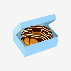 Donut with sprinkles isolated on white background