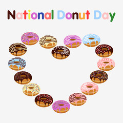 Donut with sprinkles isolated on white background