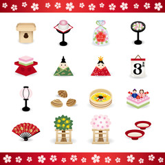 ひなまつり　アイコンセット