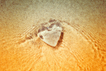 Rippled under water Heart distortion, blurred wave action over g