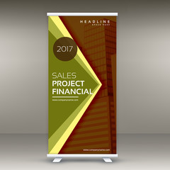 Fototapeta premium abstract business roll up banner template in retro colors