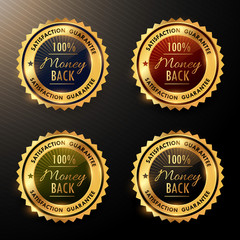 money back guarantee badges set collection