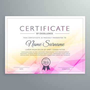 abstract diploma certificate design