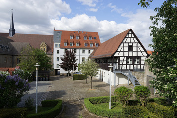 Rathaus und Rathausgarten Zeitz, Burgenlandkreis, Sachsen-Anhalt,  Deutschland