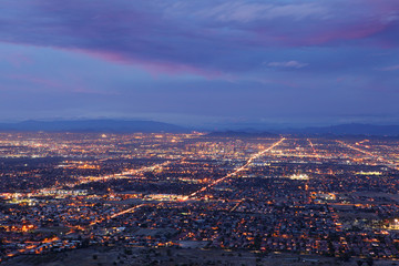 View of Metro Phoenix at dark