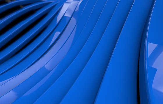 Abstract Blue Glossy Metal Background