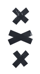Cross made of insulating tape isolated