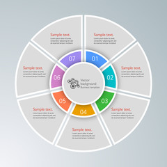 Infographics Vector Background 7-Step Process