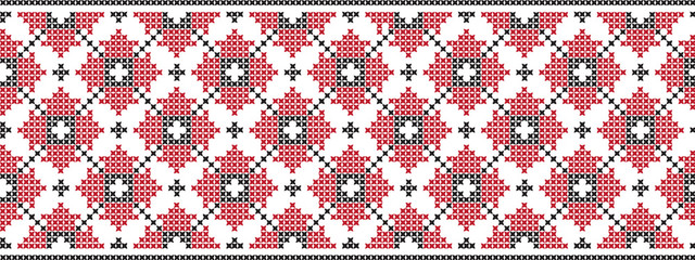 embroidered Ukrainian national pattern cross