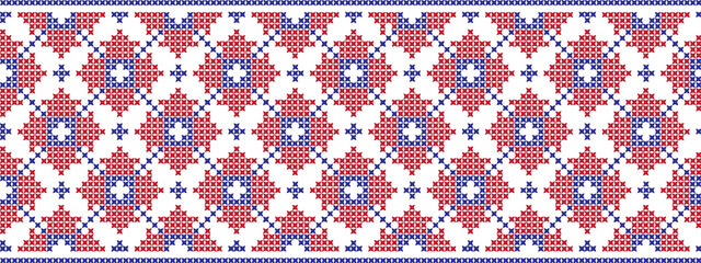 embroidered Ukrainian national pattern cross