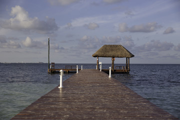 Deck on the most beautiful beach in Cancun © Luciana