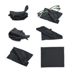 Glass cleaning cloth isolated