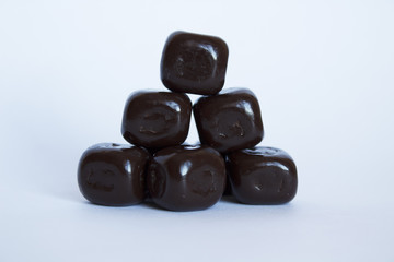 Cubes of chocolate