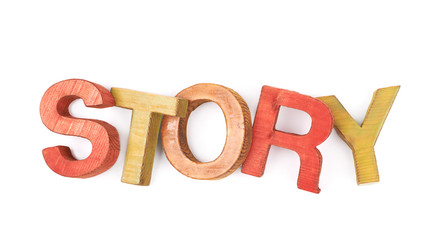 Word made of wooden letters isolated