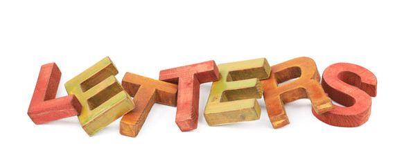 Word made of wooden letters isolated
