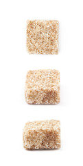 Single sugar cube isolated