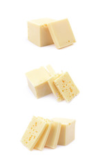 Piece of cheese isolated