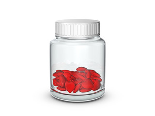 Jar with hearts